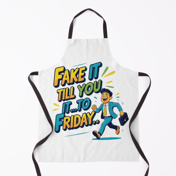Item preview, Fake It Till You Make It… to Friday – Funny Work Motivation Quote designed and sold by LOLbySA.