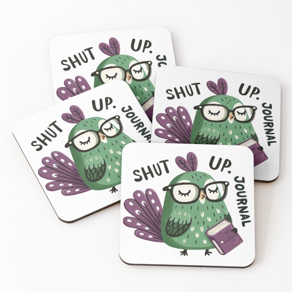 Item preview, Emotional peacock with glasses - Shut up journal designed and sold by lliiaa1111.