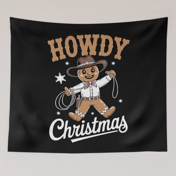 Item preview, Howdy Christmas Gingerbread Western designed and sold by blueyeeti.