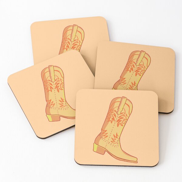 Item preview, Glamorous girly cowboy boots retro orange designed and sold by kawaicherrypi.