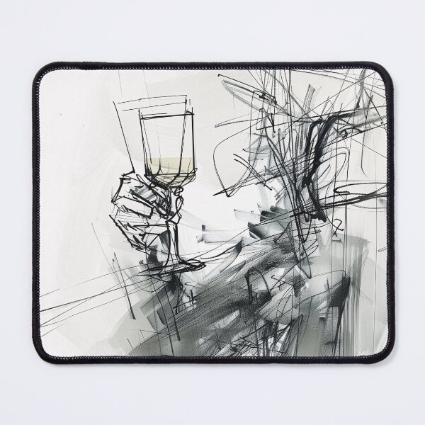 Item preview, Abstract Wine Moment – Modern Minimal Sketch designed and sold by SleekLineSketches.