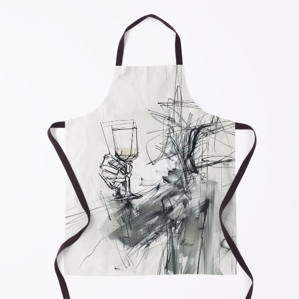 Item preview, Abstract Wine Moment – Modern Minimal Sketch designed and sold by SleekLineSketches.