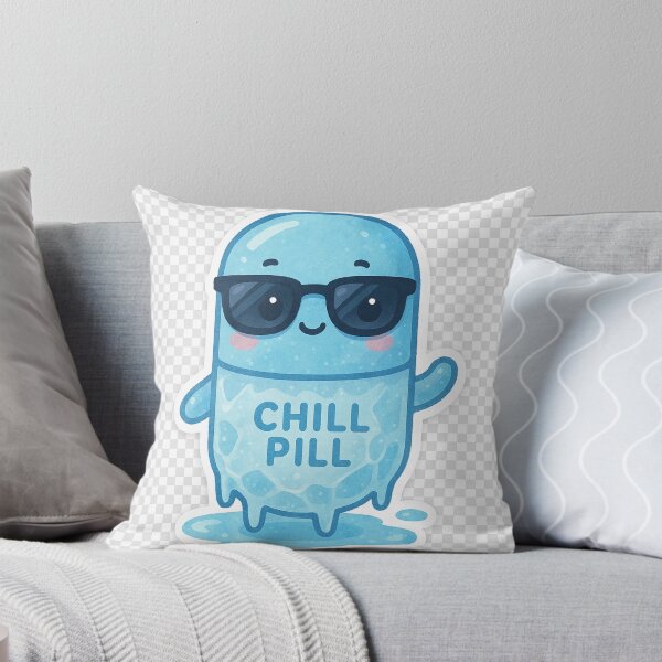 Item preview, Kawaii Ice Chill Pill Sticker for Positivity designed and sold by AlohaRxStudio.