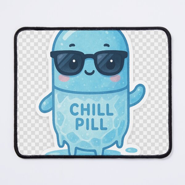 Item preview, Kawaii Ice Chill Pill Sticker for Positivity designed and sold by AlohaRxStudio.