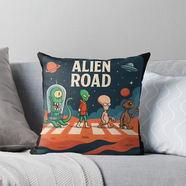 Item preview, Alien Road – Intergalactic Abbey Parody Design designed and sold by Ajdaprint.