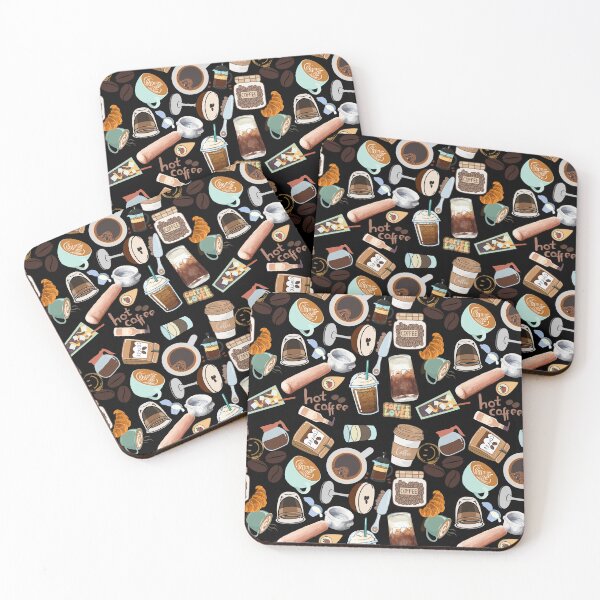 Item preview, Black Coffee Lover Seamless Pattern – Iced Coffee, Espresso, Lattes & Café Vibes designed and sold by StudioSamanthaa.