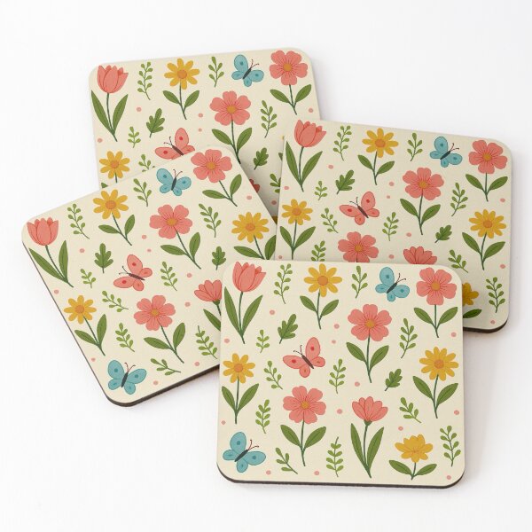 Item preview, Spring Pattern - Flowers, Butterflies designed and sold by Myra365Art.