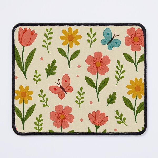Item preview, Spring Pattern - Flowers, Butterflies designed and sold by Myra365Art.