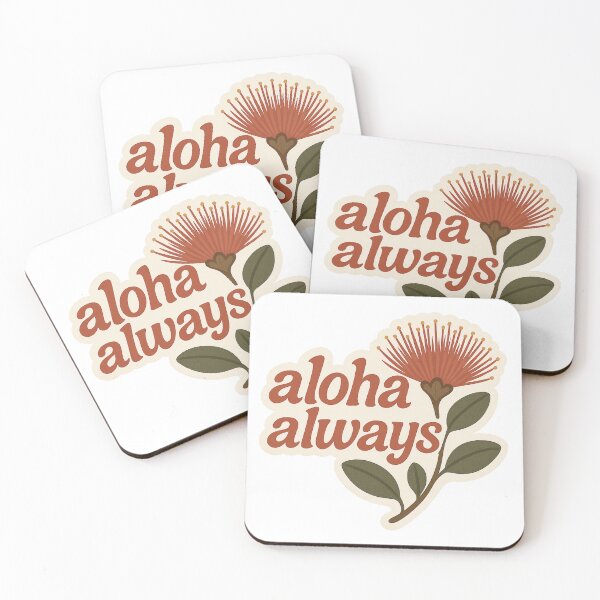 Item preview, Aloha Always Lehua Flower Hawaiian Sticker Design designed and sold by AlohaRxStudio.