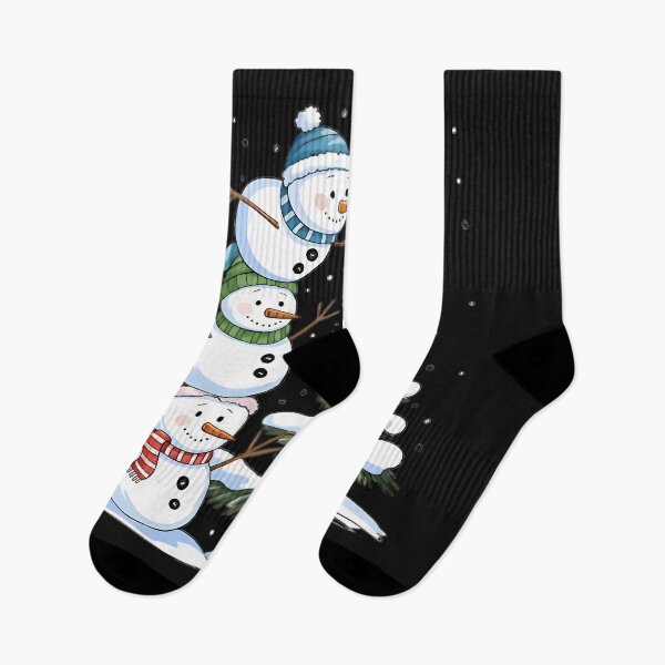 Item preview, Stacked Snowmen Decorating Christmas Tree | Cute Winter Holiday Illustration designed and sold by chandtereug.