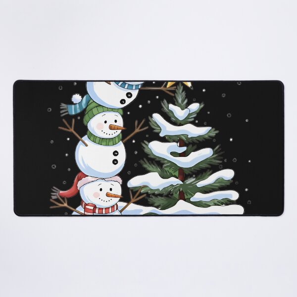 Item preview, Stacked Snowmen Decorating Christmas Tree | Cute Winter Holiday Illustration designed and sold by chandtereug.