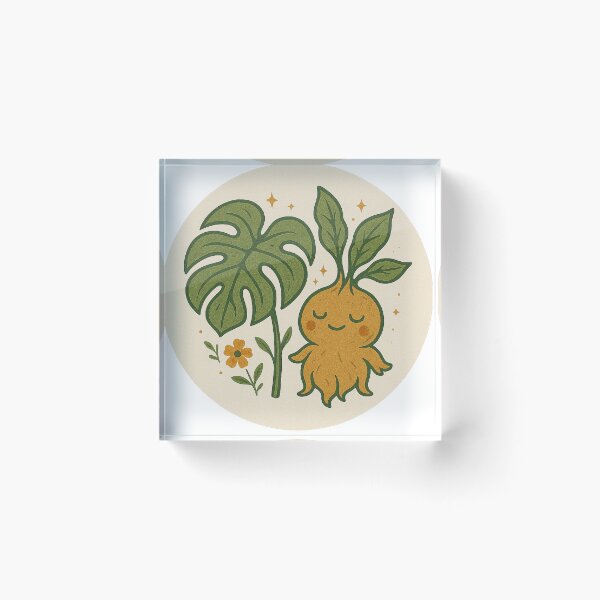 Item preview, Magical Monstera and Mandrake Botanical Sticker Design designed and sold by AlohaRxStudio.