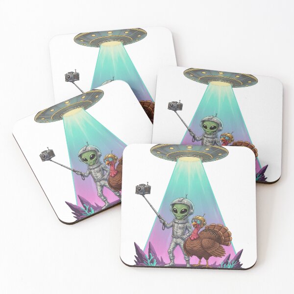 Item preview, Alien Turkey UFO Selfie – Funny Space Meme T-Shirt for Sci-Fi and Turkey Lovers designed and sold by MinimalMyth.