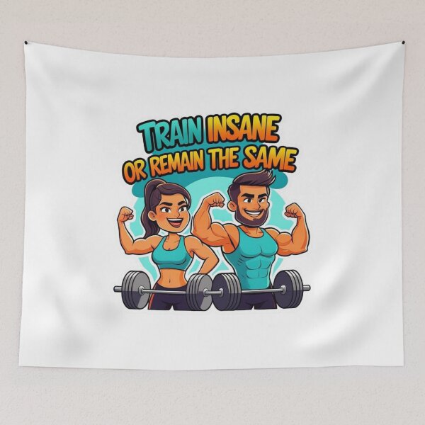 Item preview, Train Insane or Remain the Same – Motivational Gym Quote Design designed and sold by LOLbySA.