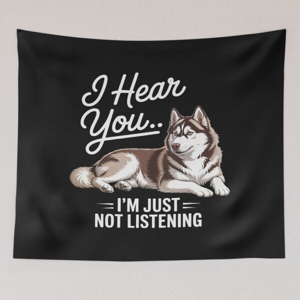 Item preview, Funny Husky Dog designed and sold by ArnethiaHoward.