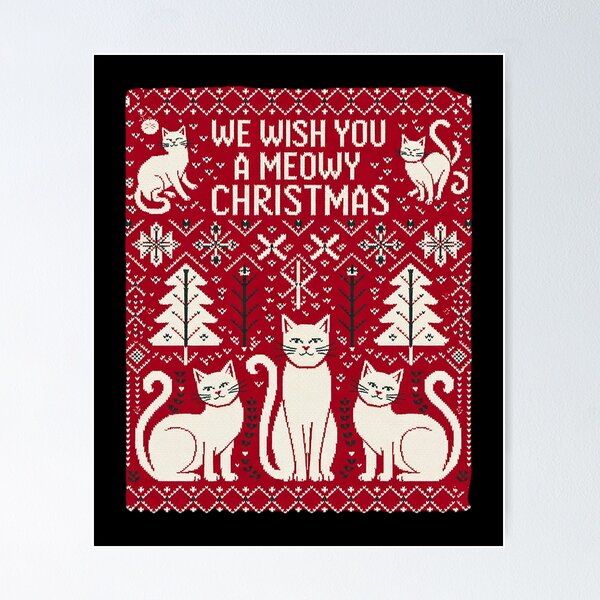 Item preview, 8 Bit Cat Butt Meowy Christmas Ugly Christmas  designed and sold by HuValverdeArt.