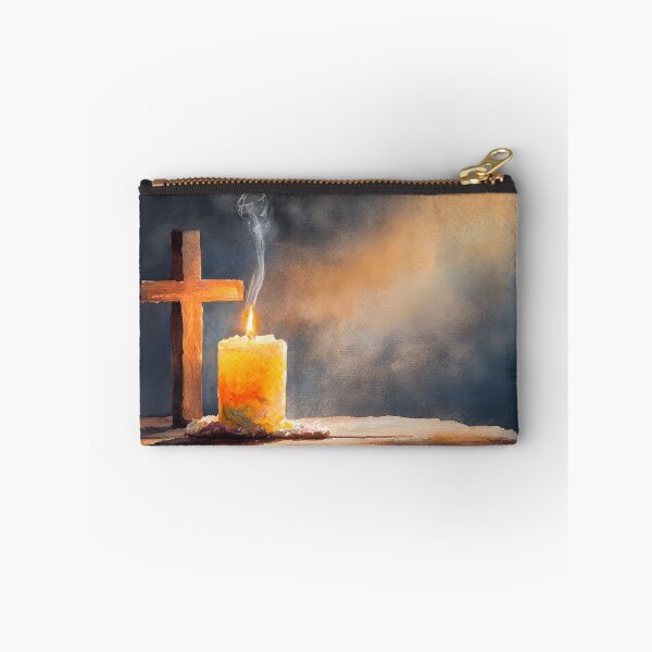 Item preview, Candle and Cross Watercolor – Faith and Light designed and sold by Teecha45.