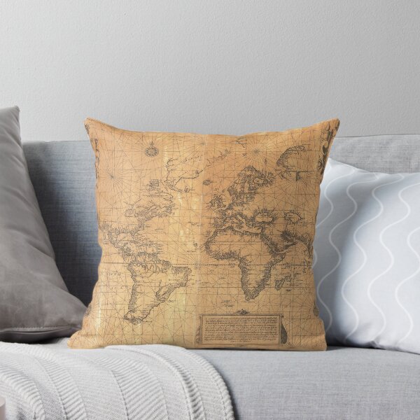 Item preview, Vintage Detailed Golden Colors World Map Poster designed and sold by easteuromaps.