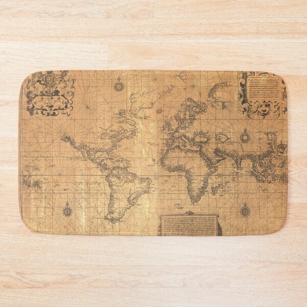 Item preview, Vintage Detailed Golden Colors World Map Poster designed and sold by easteuromaps.