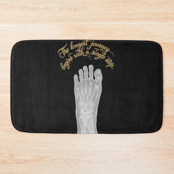 Item preview, X-Ray Foot Art – Inspirational Quote 'The Longest Journey Begins with a Single Step designed and sold by ArtiJOY Imprinta.