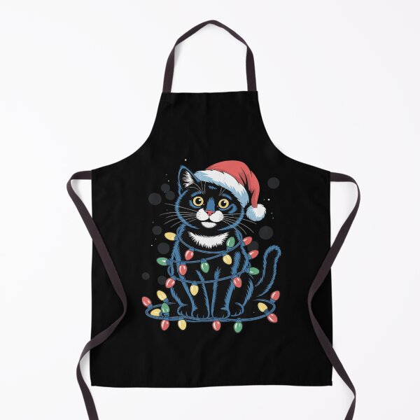 Item preview, Black Cat Christmas Tree Lights Santa Kitten Led Light Men Women Kids designed and sold by HuValverdeArt.