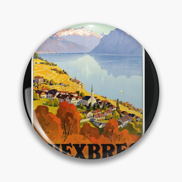 Item preview, Vintage Travel Poster | Chexbres Switzerland Art Deco Style | Balcon du Léman | Scenic Lithograph Print for Home & Office Decor designed and sold by artofuniverse.