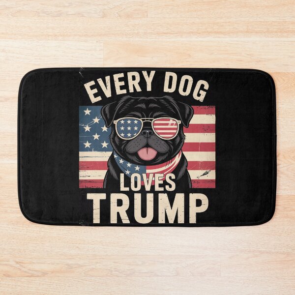 Item preview, Black Pug Even My Dog Loves Trump  designed and sold by HuValverdeArt.