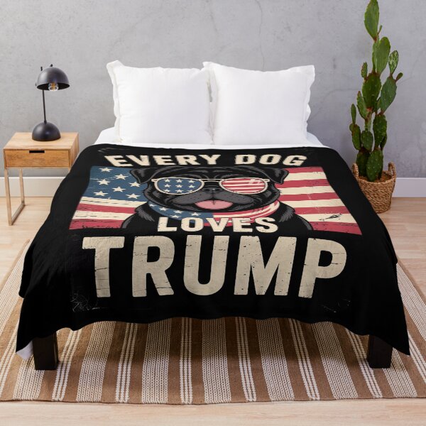 Item preview, Black Pug Even My Dog Loves Trump designed and sold by HuValverdeArt.