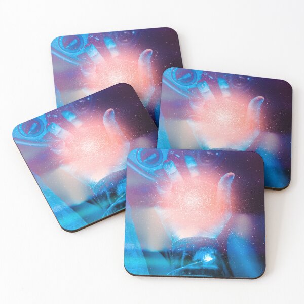 Item preview, Hand Emitting Cosmic Energy Glow - Neon Cyberpunk Magic designed and sold by MDB_Shop.