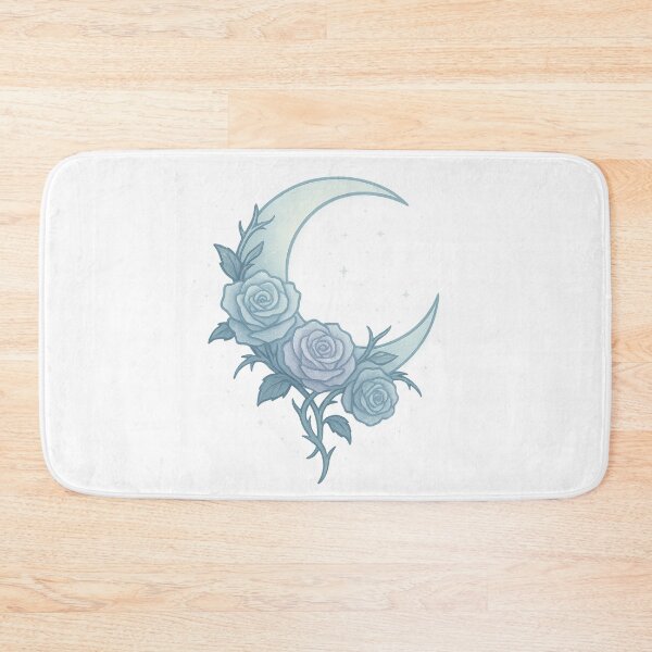 Item preview, Icy Moon Bloom | Frozen Crescent Moon Sticker & Winter Printable Wall Art designed and sold by HerDreamCodes.