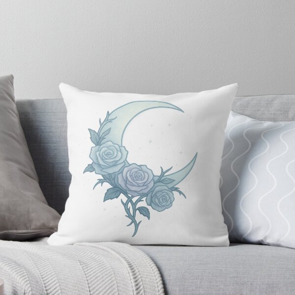 Item preview, Icy Moon Bloom | Frozen Crescent Moon Sticker & Winter Printable Wall Art designed and sold by HerDreamCodes.