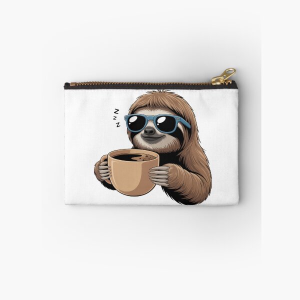 Item preview, Coffee Sloth – Cute Sleepy Sloth with Coffee Cup | Funny Kawaii Lazy Morning Cartoon designed and sold by ColorSplash123.