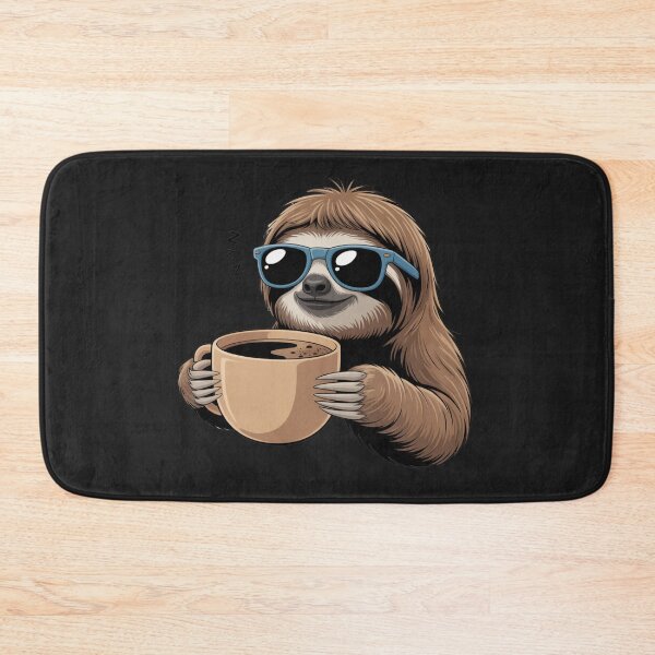 Item preview, Coffee Sloth – Cute Sleepy Sloth with Coffee Cup | Funny Kawaii Lazy Morning Cartoon designed and sold by ColorSplash123.