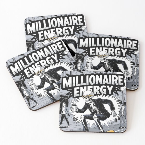 Item preview, Millionaire Energy  as Ironic Skeleton Streetwear Tee designed and sold by CrystalCove11.