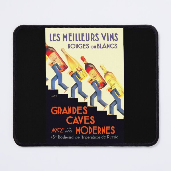Item preview, Vintage French Wine Poster | Art Deco Style | Grandes Caves Modernes Advertisement | Bold Geometric & Vibrant Colors designed and sold by artofuniverse.