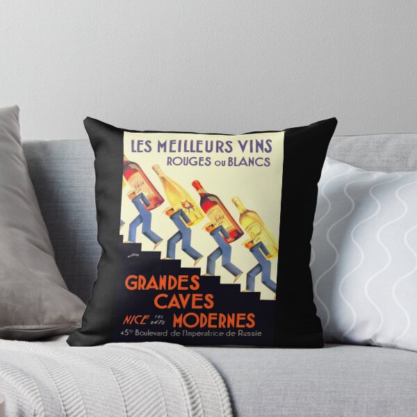 Item preview, Vintage French Wine Poster | Art Deco Style | Grandes Caves Modernes Advertisement | Bold Geometric & Vibrant Colors designed and sold by artofuniverse.