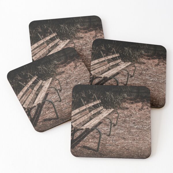 Item preview, Abandoned Wooden Bench on Dark Path - Moody Rustic Solitude designed and sold by MDB_Shop.
