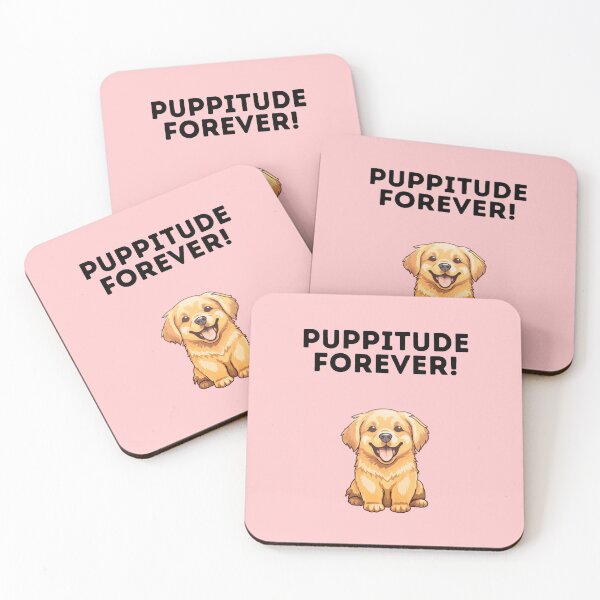 Item preview, Puppitude Forever Golden Retriever pink designed and sold by Dolsini Dog Designs.