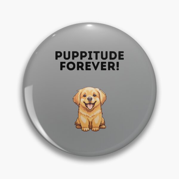 Item preview, Puppitude Forever Golden Retreiver grey designed and sold by Dolsini Dog Designs.