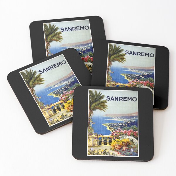 Item preview, Vintage Sanremo Travel Poster | Vibrant Italian Coastal Art | Mid-20th Century Style | Barabino & Graeve Print designed and sold by artofuniverse.