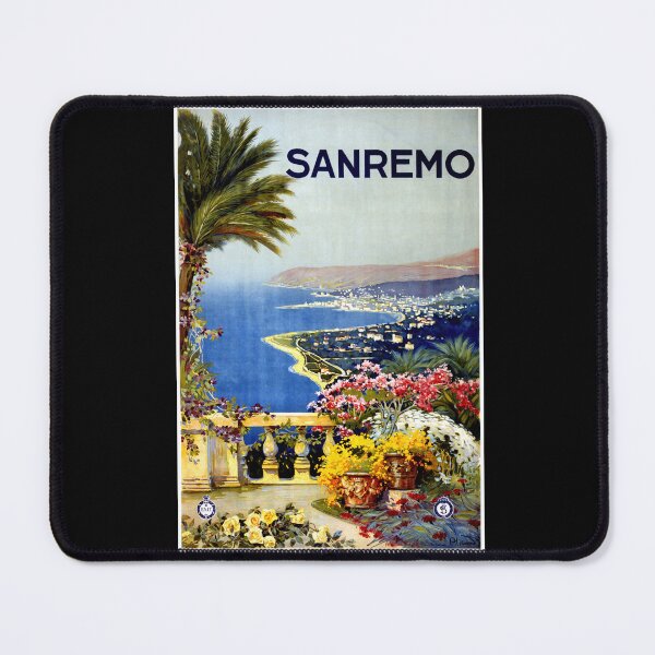 Item preview, Vintage Sanremo Travel Poster | Vibrant Italian Coastal Art | Mid-20th Century Style | Barabino & Graeve Print designed and sold by artofuniverse.