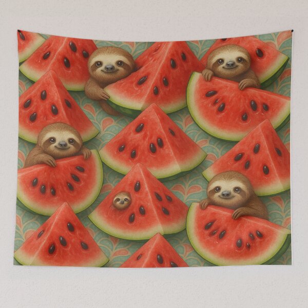 Item preview, Sweet Sloth - Paulina - Summer Love - Watermelons & cuddly vibes for a good mood! designed and sold by MrsMimpi.