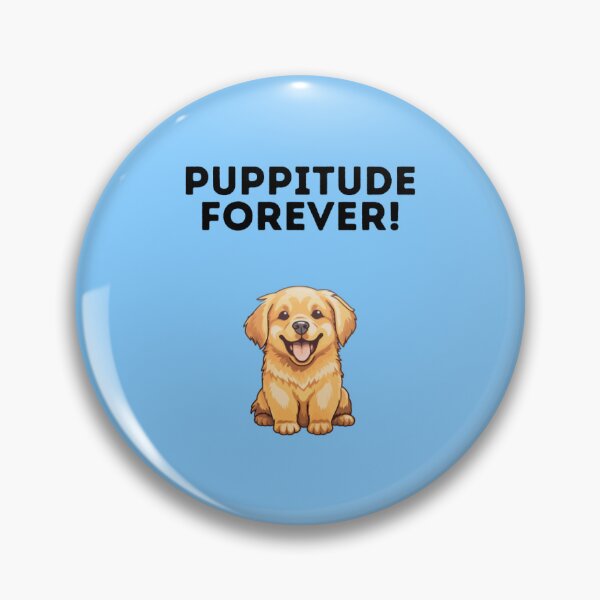 Item preview, Puppitude Forever Golden Retriever blue designed and sold by Dolsini Dog Designs.