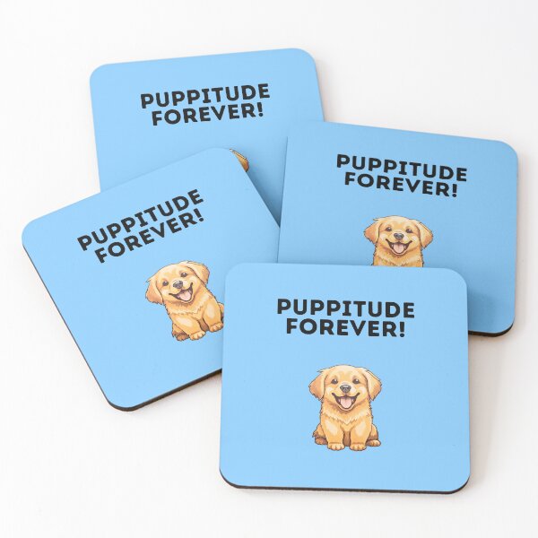 Item preview, Puppitude Forever Golden Retriever blue designed and sold by Dolsini Dog Designs.