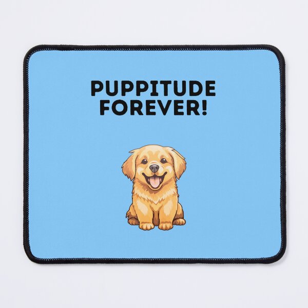 Item preview, Puppitude Forever Golden Retriever blue designed and sold by Dolsini Dog Designs.