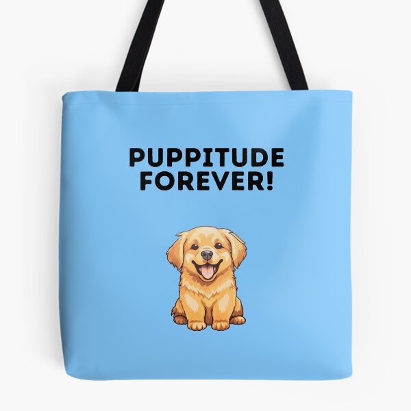 Item preview, Puppitude Forever Golden Retriever blue designed and sold by Dolsini Dog Designs.