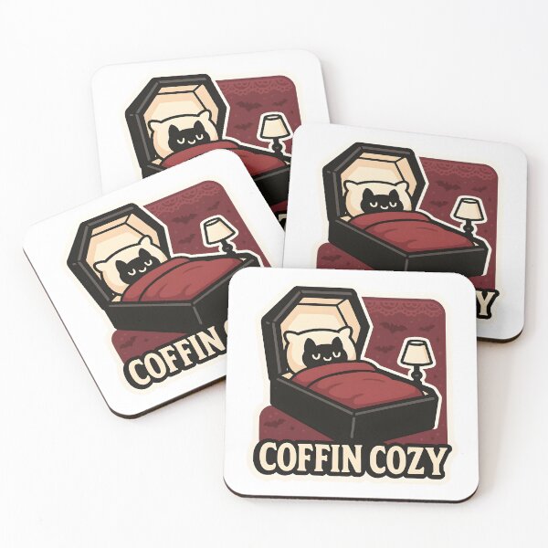 Item preview, Coffin Cozy — Sleepy Bat in a Comfy Coffin designed and sold by Cheerioza.