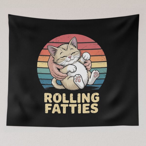 Item preview, Cat Rolling Fatties Men Women  designed and sold by HuValverdeArt.