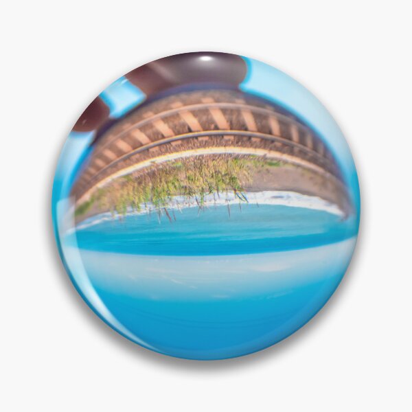Item preview, Train Tracks Reflected in Lensball - Blue Ocean Travel Concept designed and sold by MDB_Shop.