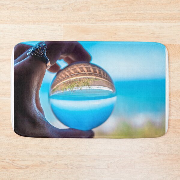 Item preview, Train Tracks Reflected in Lensball - Blue Ocean Travel Concept designed and sold by MDB_Shop.